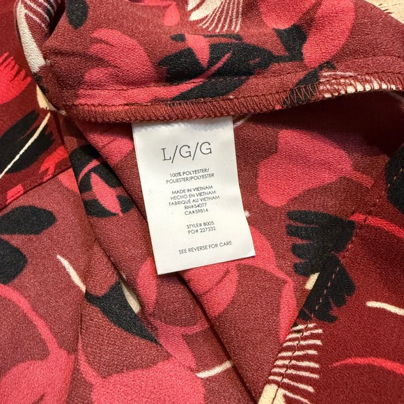 Cabi Womens Burgundy Floral Print Spaghetti Strap Tank Top Size Large - Picture 4 of 8